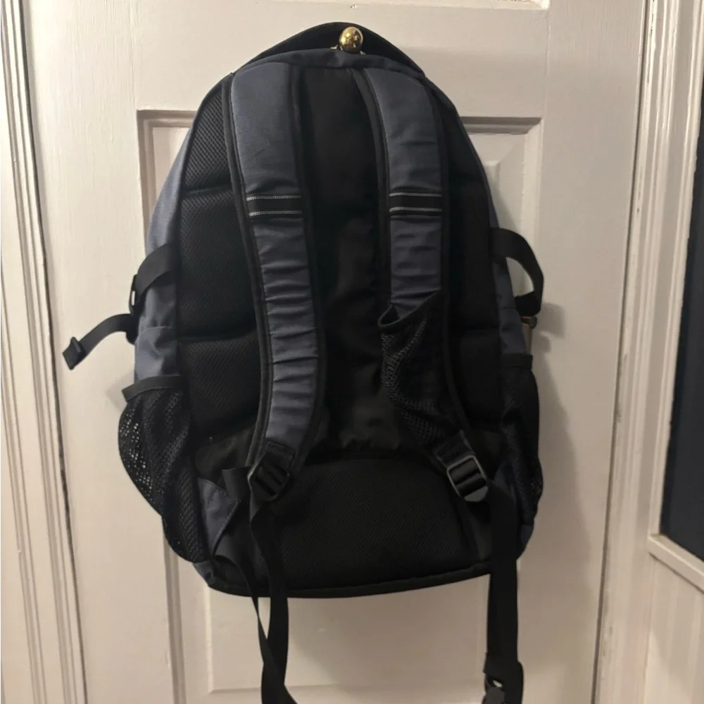 Pristine L.L. Bean Men's Escape Backpack in Black and Gray with Yellow Accents - Picture 2 of 2